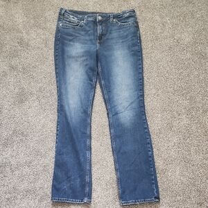 Silver Jeans Women's Straight Leg Blue Denim